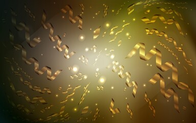 Dark Green, Yellow vector layout with festival confetti.