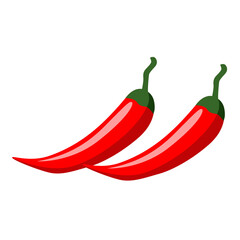 red chili illustration, a simple vector design