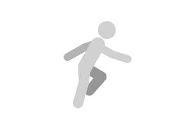 Fototapeta na wymiar running man icon on a white background