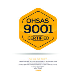 Creative (ohsas 9001) Standard quality symbol, vector illustration.