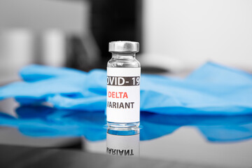 covid 19 delta Variant vaccine in hand. vaccination against coronavirus