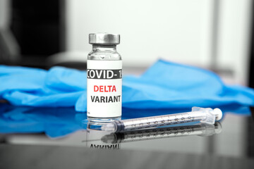 covid 19 delta Variant vaccine in hand. vaccination against coronavirus