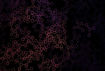 Dark Pink, Yellow vector pattern with artificial intelligence network.