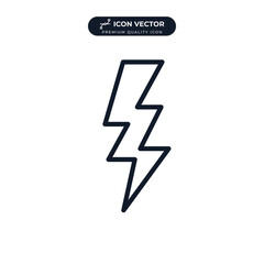 lightning icon symbol template for graphic and web design collection logo vector illustration