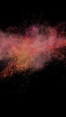 Explosion of colored dust. Abstract close the dust in the background. Colorful explosion