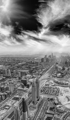 Aerial view of Downtown Dubai, United Arab Emirates