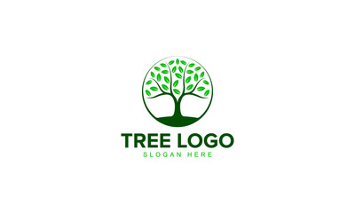 Abstract Natural Tree Logo Vector Template