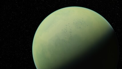 Planets and galaxy, beauty of deep space 3d illustration