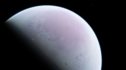 Planets and galaxy, beauty of deep space 3d illustration