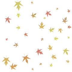 Autumn maple confetti. Simple autumn background