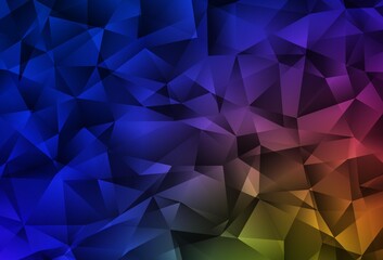 Dark Blue, Yellow vector low poly layout.