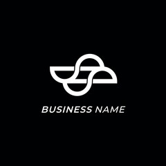 design logo creative line double letter S