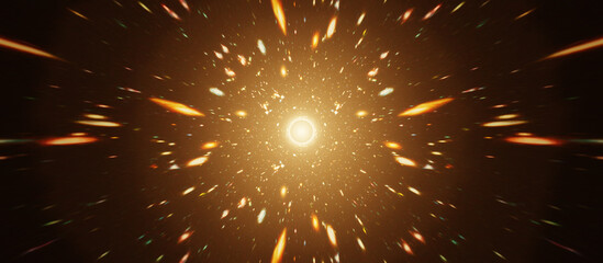 Flight through Hyperspace Tunnel Through Time And Space