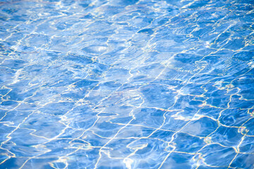 Surface wave water in the pool, texture wave and abstract water blue in the pool