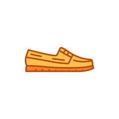 Moccasins color line icon. Pictogram for web page, mobile app, promo.