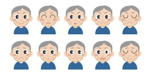 シニア、ミドル男性のイラスト2