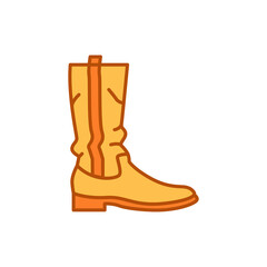 Boots color line icon. Pictogram for web page, mobile app, promo.