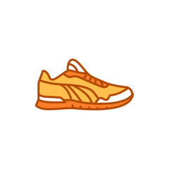 Sneakers color line icon. Pictogram for web page, mobile app, promo.