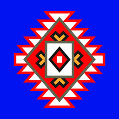Azerbaijan carpet original design, tribal vector texture.