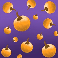 seamless pattern with pumpkins