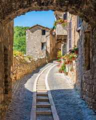 Scenic sight in Guarcino, beautiful village in the province of Frosinone, Lazio, central Italy.