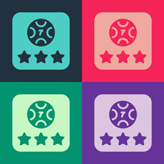 Pop art Online poker table game icon isolated on color background. Online casino. Vector