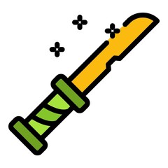 Stop violence knife icon. Outline stop violence knife vector icon color flat isolated