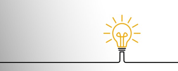 Light bulb idea line creative concept sign vector
