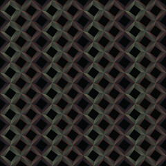 Seamless pattern of brown and yellow squares on a black background