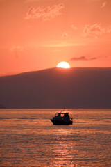 Sunset in Malinska, Croatia