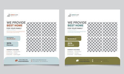 creative real estate social media banner