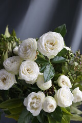 bouquet of white roses