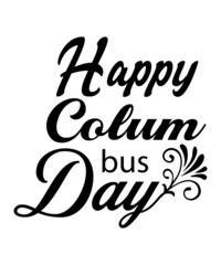 Happy Columbus day SVG design