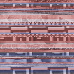 Seamless hip vogue random trendy stripe pattern print. High quality illustration. Detailed patterned strips of color. Luxury fashion or interior design print for surface design. Intricate posh style.