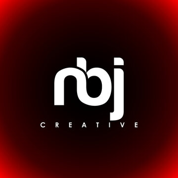 NBJ Letter Initial Logo Design Template Vector Illustration