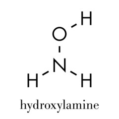 Hydroxylamine molecule. Skeletal formula.
