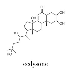 Ecdysone insect molting prohormone. Skeletal formula.