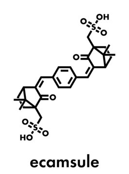 Ecamsule sunscreen molecule (UV filter). Skeletal formula.