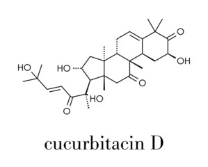Cucurbitacin D bitter molecule. Skeletal formula.