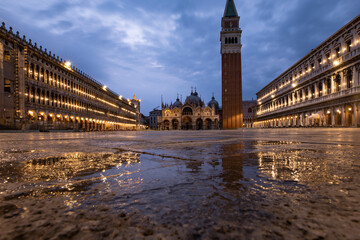 View of San Marco square by night