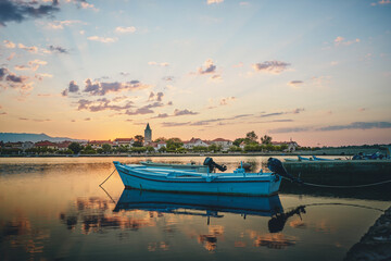 Sunrise and Sunset at Nin Croatia, Zadar. High quality photo