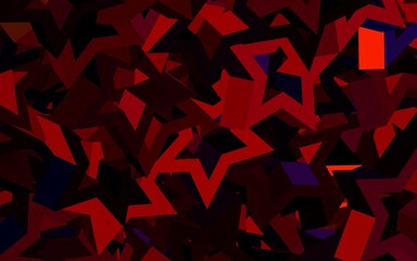 Dark Pink, Red vector template with crystals, triangles.