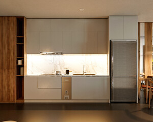 3d render of kitchen