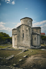 Obraz premium Smallest Cathedral of the world Nin Croatia, Zadar. High quality photo