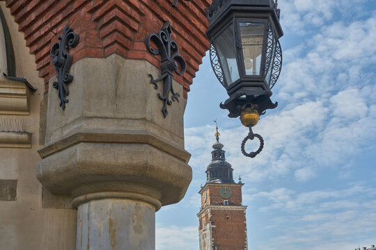 Town hall Tower at Rynek Główny Square, Krakow, Poland