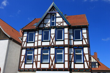 Fachwerkfassade in Warburg