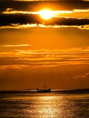Sunset in Baltic sea