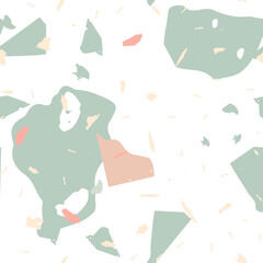 Terrazzo seamless pattern. Earthy  minimalistic
