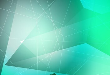 Light Green vector background with polygonal style.
