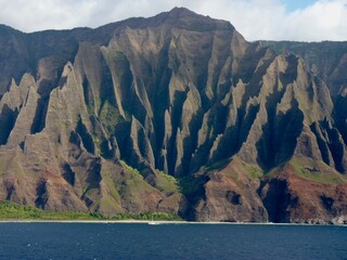 Landscape of north shore kauai in Hawaii 